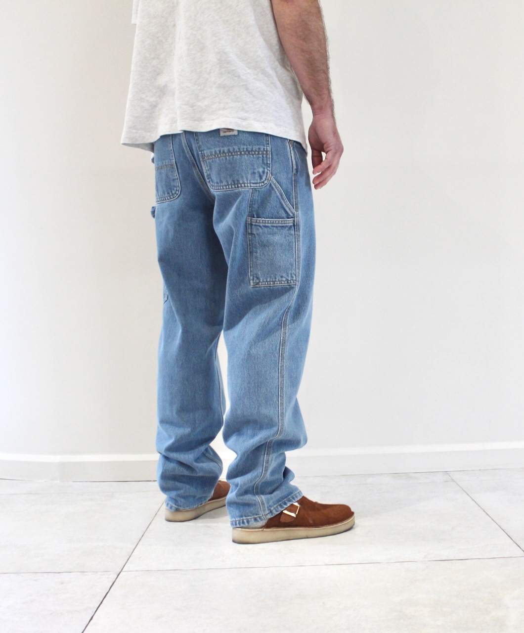 Carhartt Wip Single Knee Pant Blue Stone Bleached