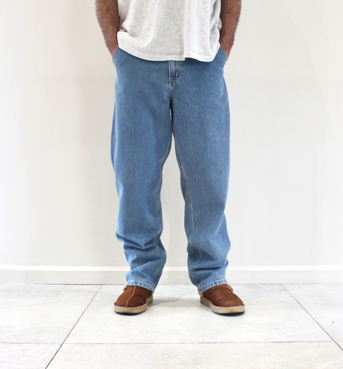 Carhartt Wip Single Knee Pant Blue Stone Bleached