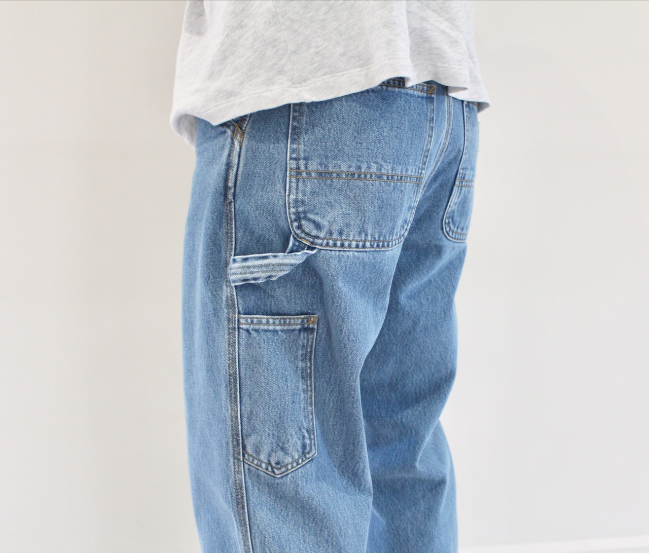 Carhartt Wip Single Knee Pant Blue Stone Bleached