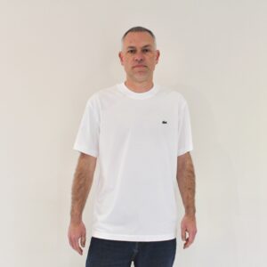 Lacoste Tee Shirt Col Rond Blanc