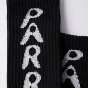 By Parra Hole Logo Crew Socks Black