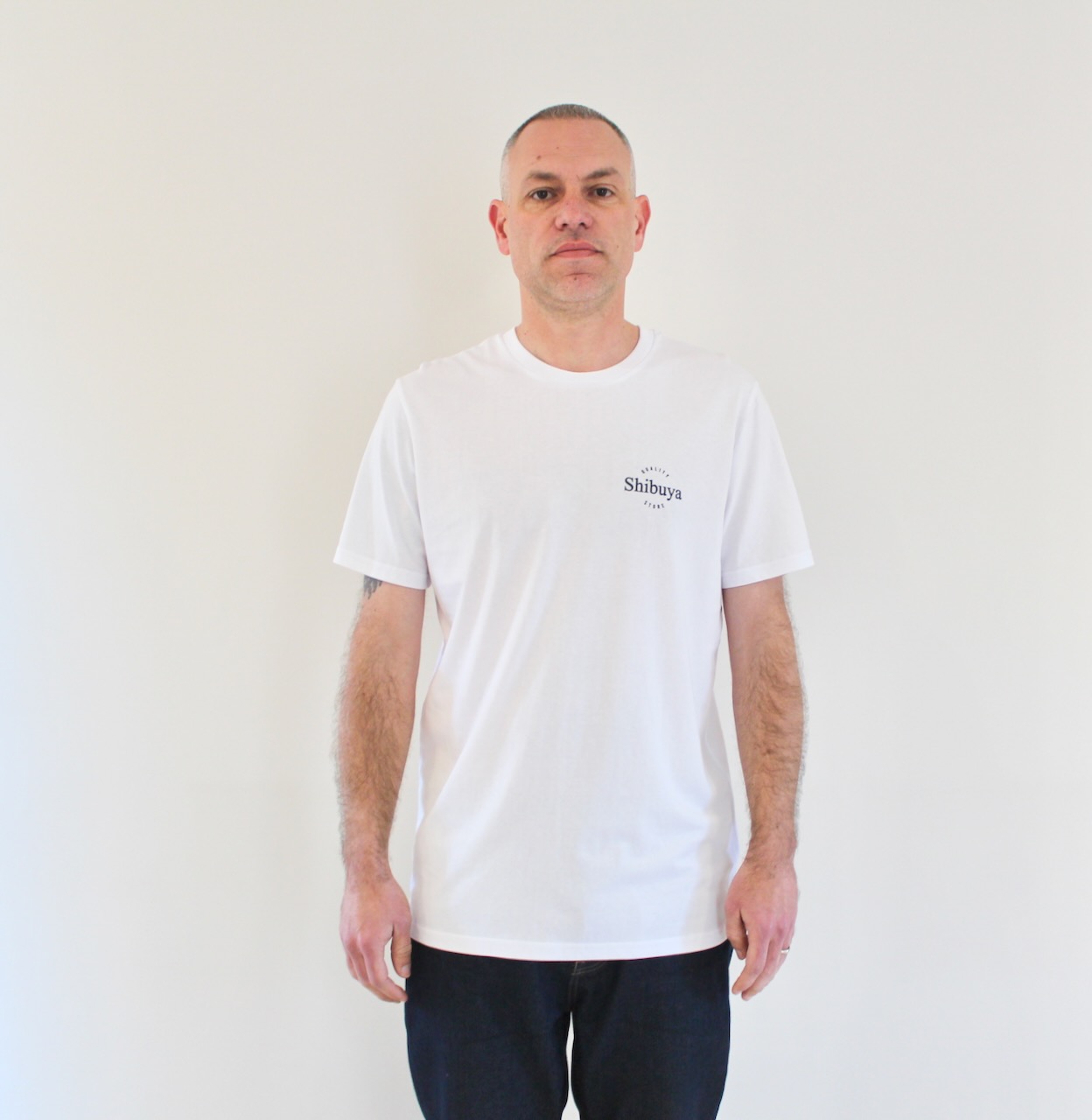 Shibuya Tee Watercolor Snap White