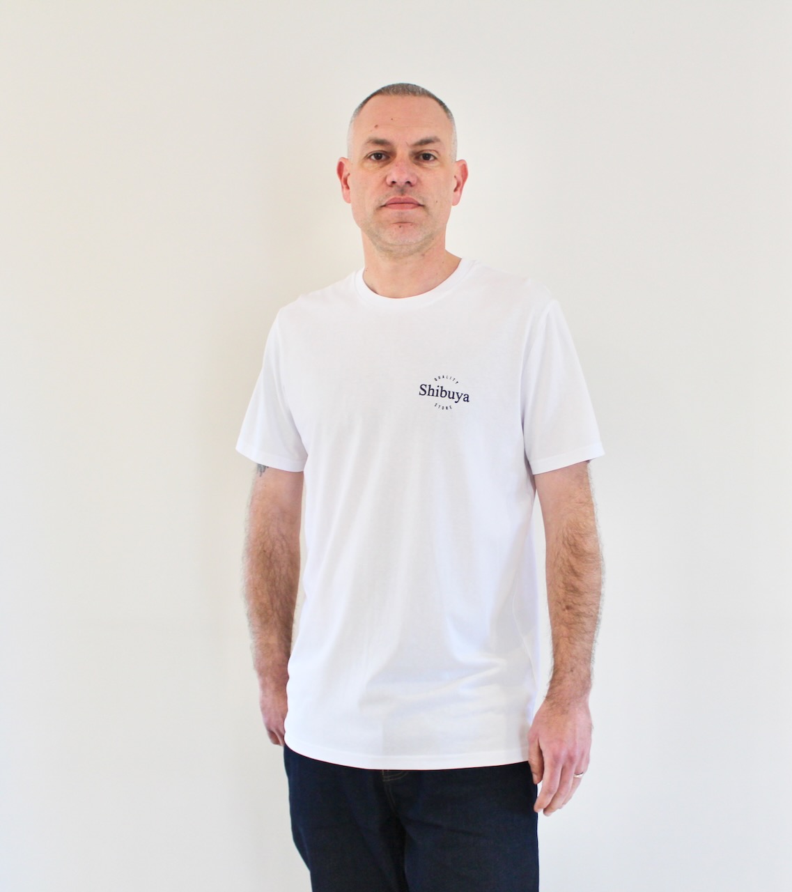 Shibuya Tee Watercolor Snap White