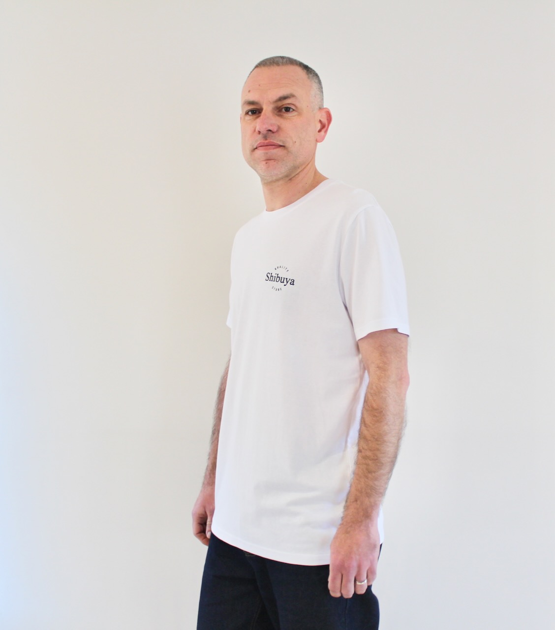 Shibuya Tee Watercolor Snap White