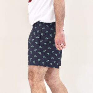Lacoste Short de bain Crocodile All Over Bleu Marine