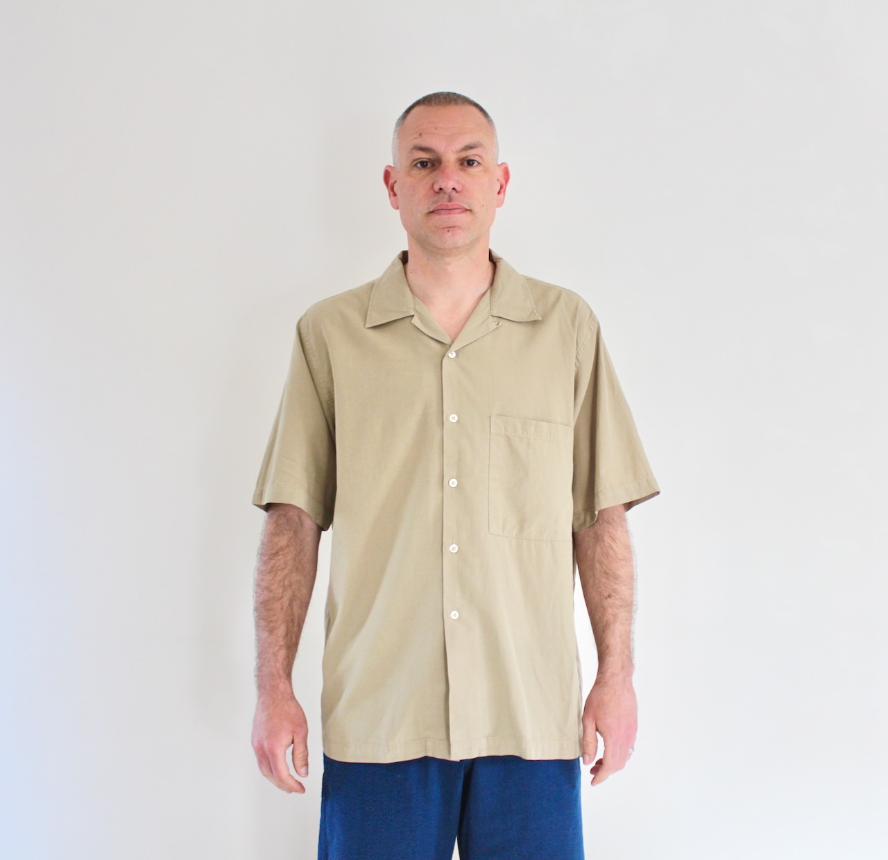 Universal Works Camp II Shirt Summer Oak