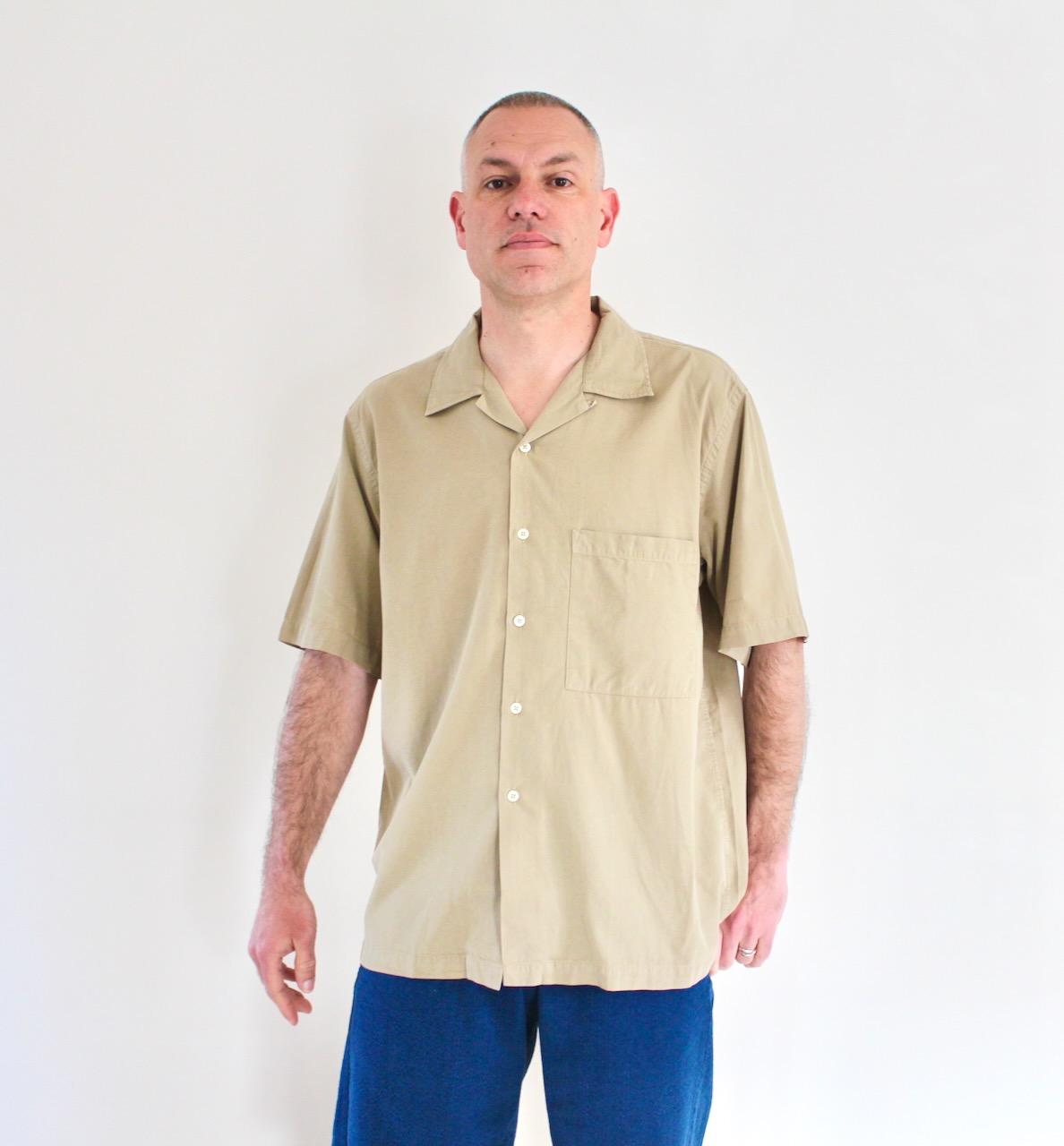 Universal Works Camp II Shirt Summer Oak