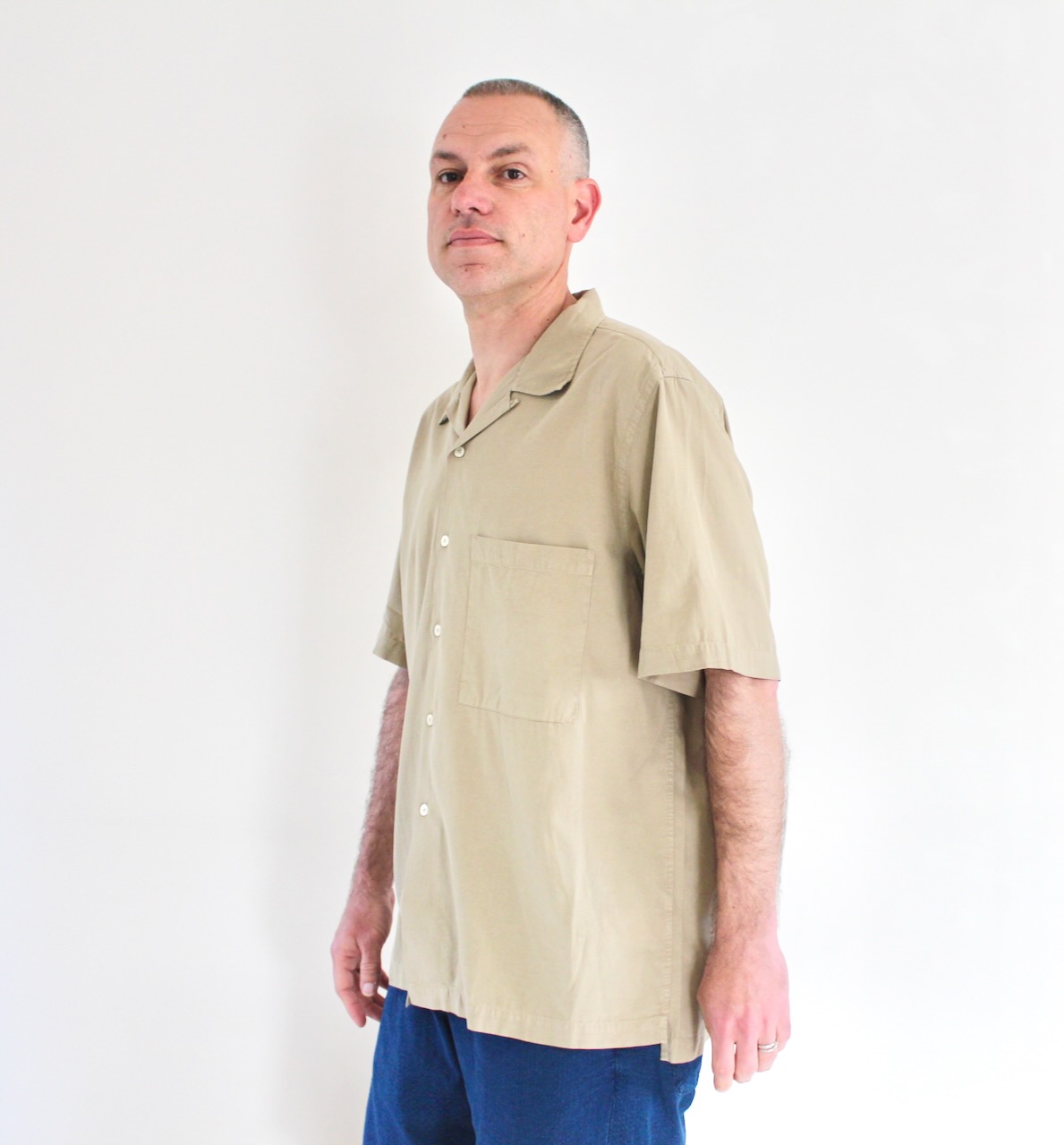 Universal Works Camp II Shirt Summer Oak