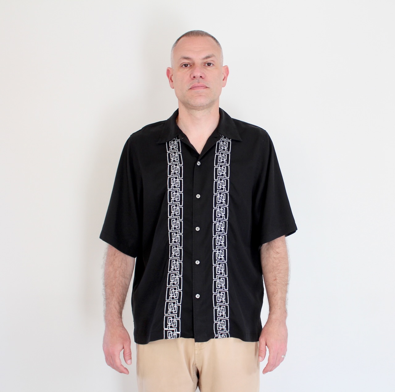 Polar Bowling Shirt Double P Black