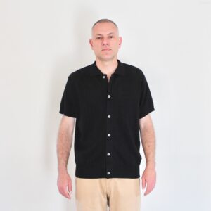 Polar Miles SS Cardigan Double P Noir