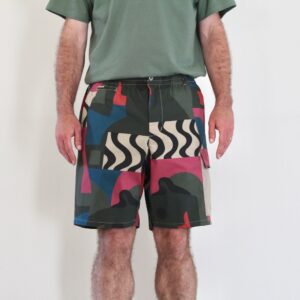 By Parra Distorted Camo Shorts Pink