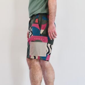 By Parra Distorted Camo Shorts Pink