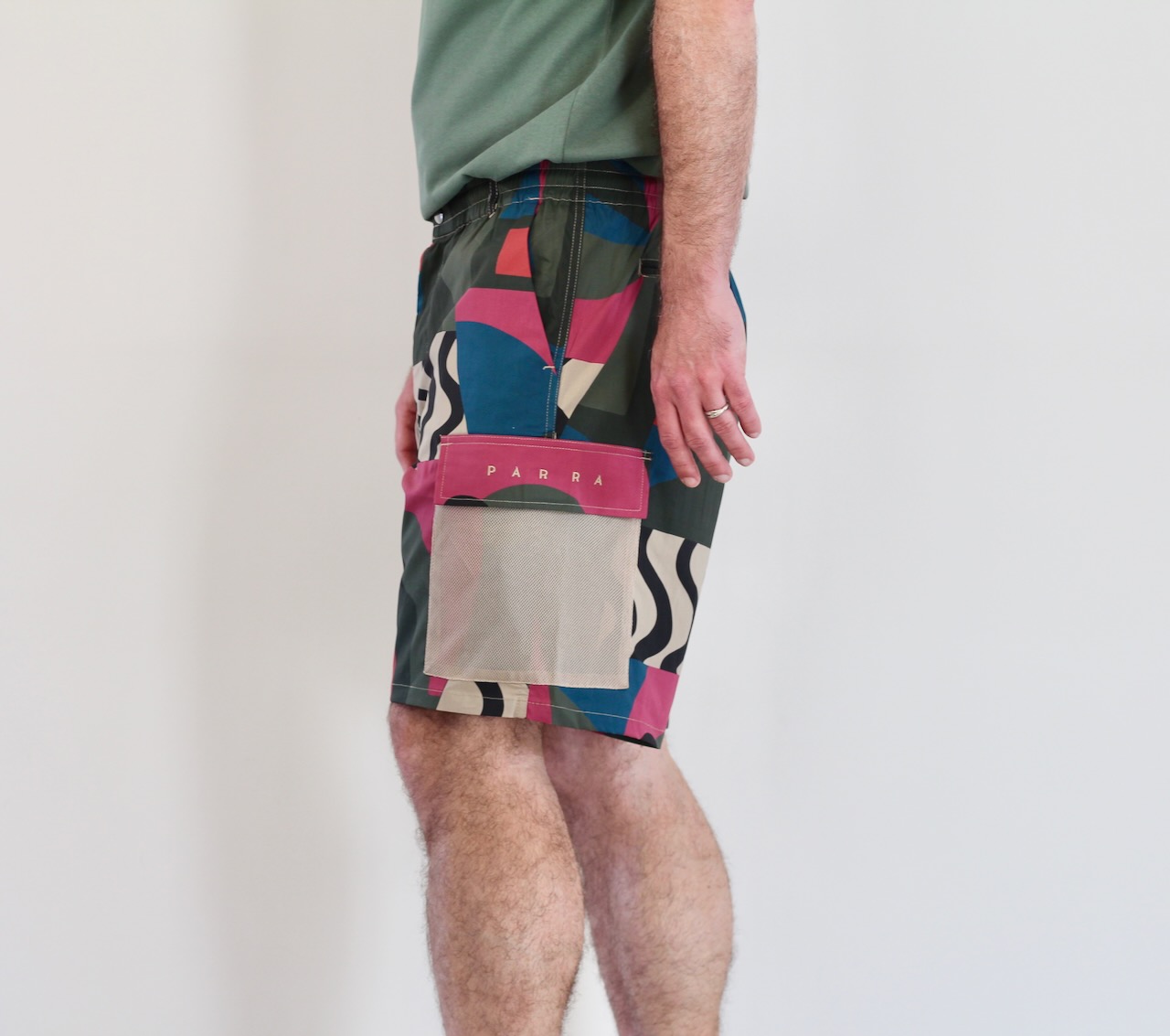 By Parra Distorted Camo Shorts Pink