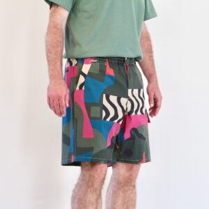 By Parra Distorted Camo Shorts Pink
