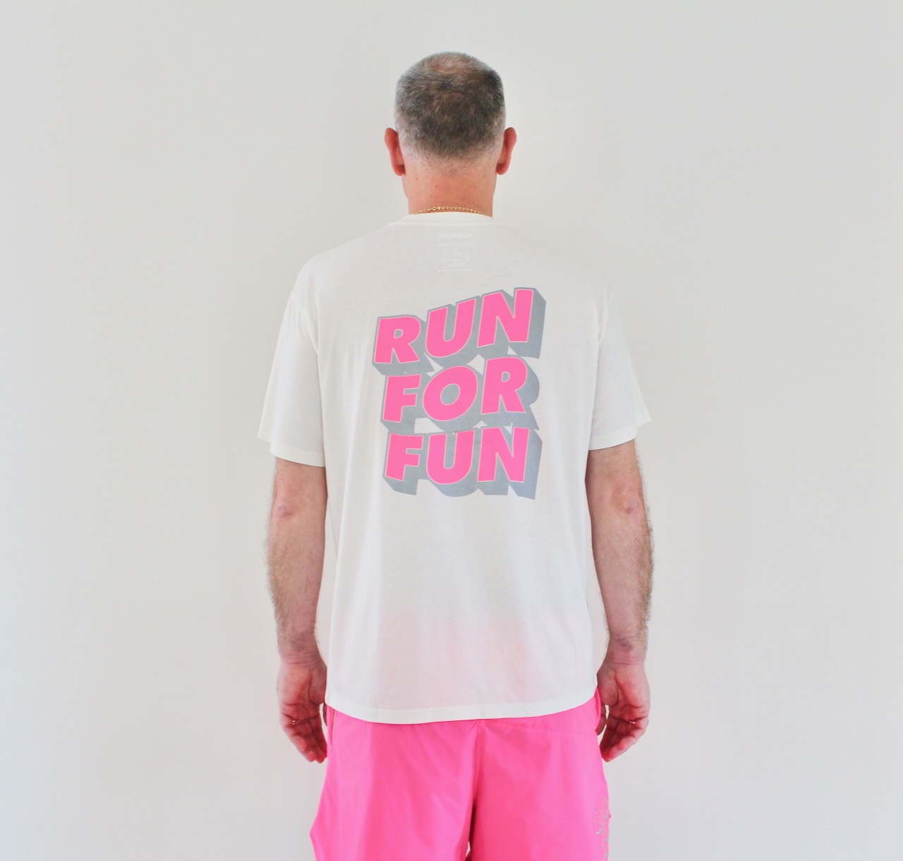 Peaufine X Bisous Wood Tee Run For Fun Offwhite