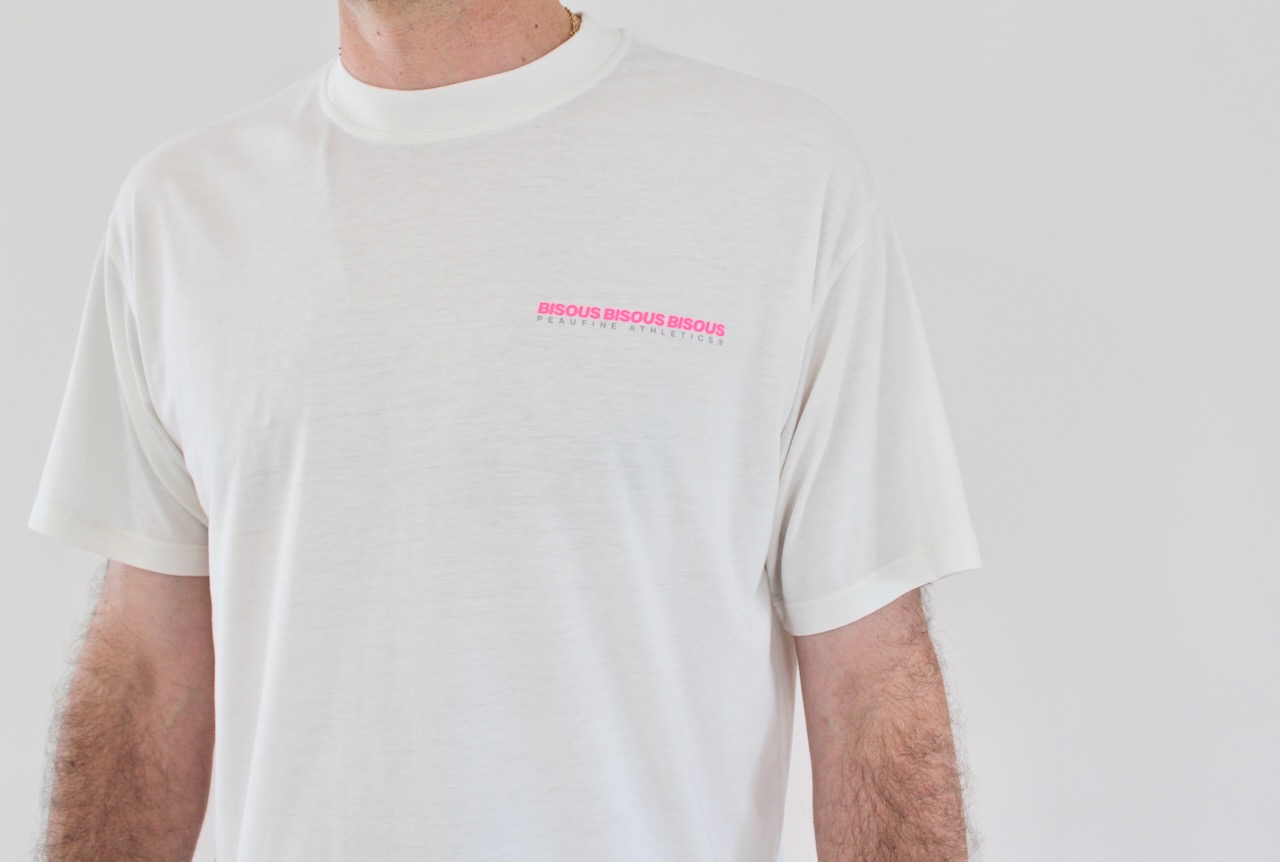 Peaufine X Bisous Wood Tee Run For Fun Offwhite