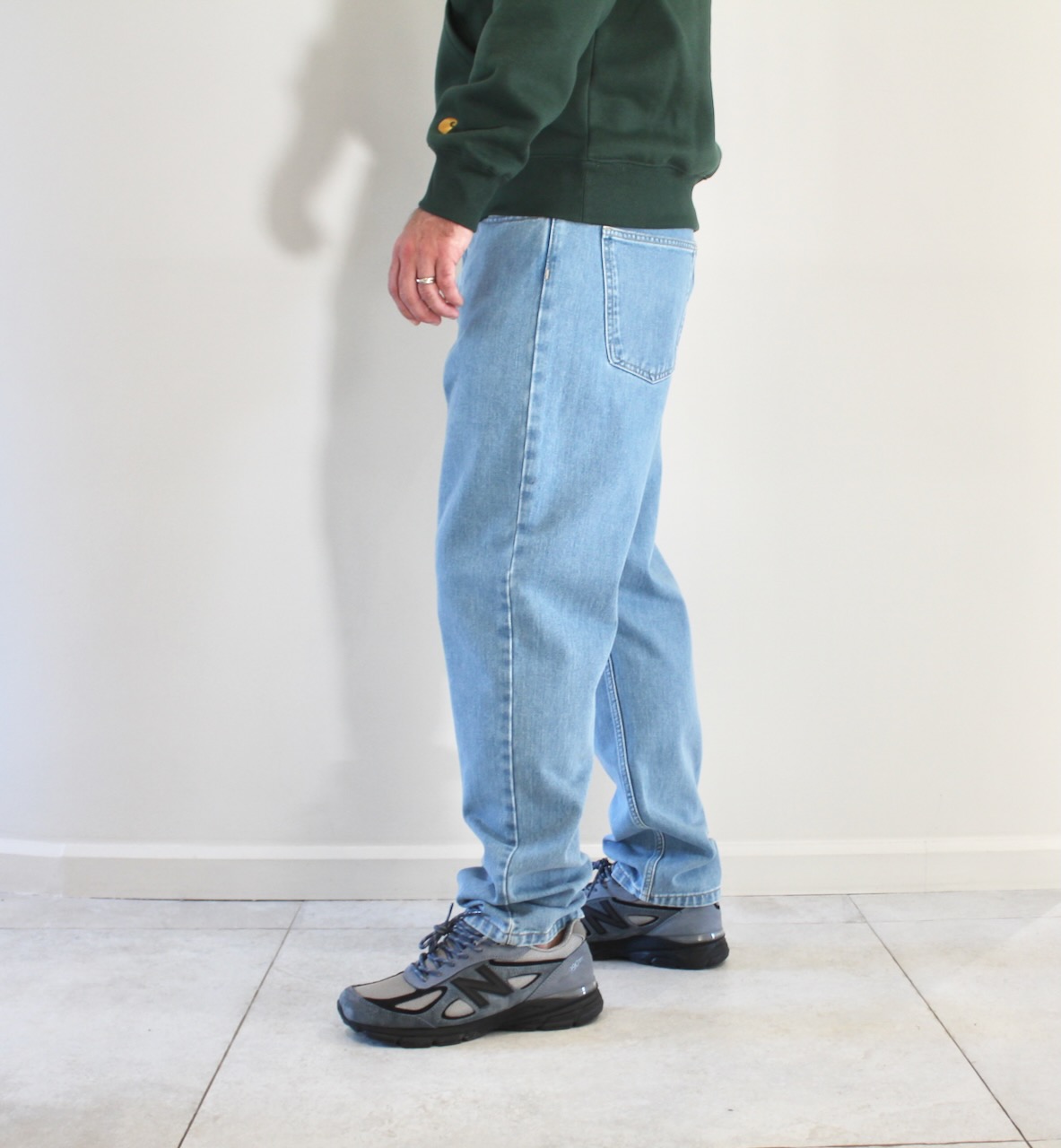 Newel Pant Blue Stone Bleached