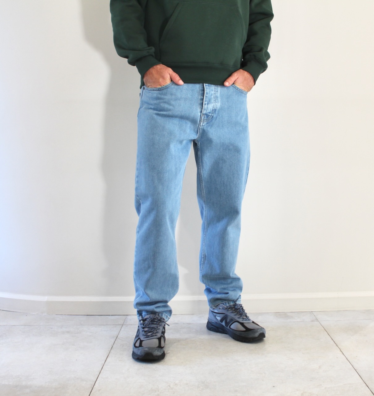 Newel Pant Blue Stone Bleached