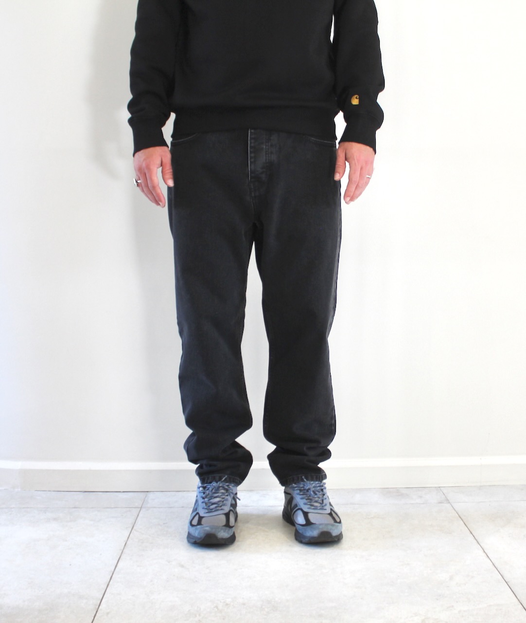 Carhartt Wip Newel Pant Black Stone Washed