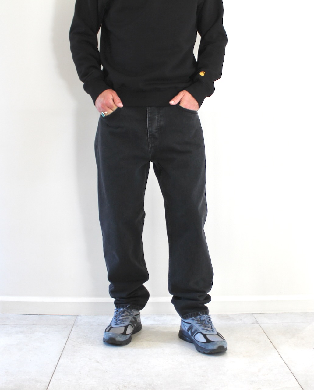 Carhartt Wip Newel Pant Black Stone Washed