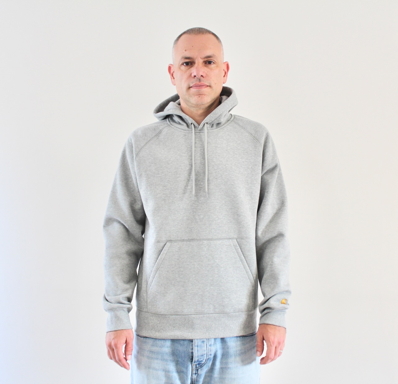 Carhartt Wip Hooded Chase Sweat Grey Heather