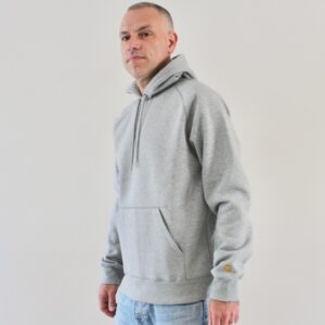 Carhartt Wip Hooded Chase Sweat Grey Heather