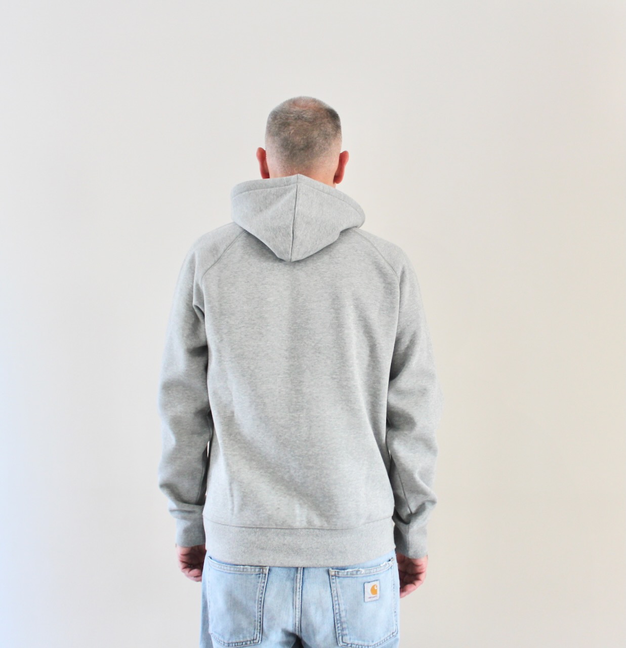 Carhartt Wip Hooded Chase Sweat Grey Heather