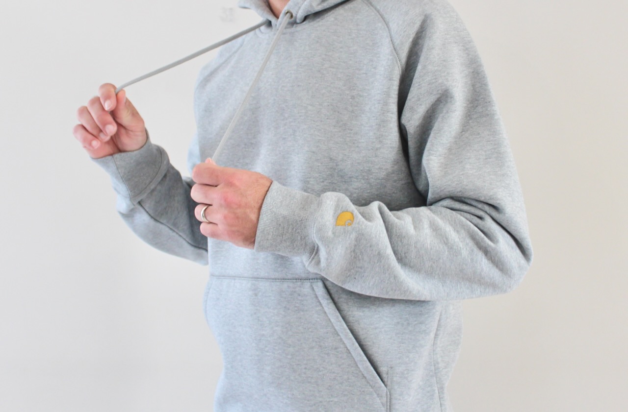 Carhartt Wip Hooded Chase Sweat Grey Heather