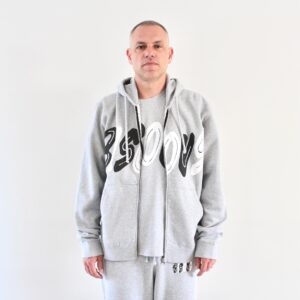 Bisous Hoodie Zipper Past Sport Grey