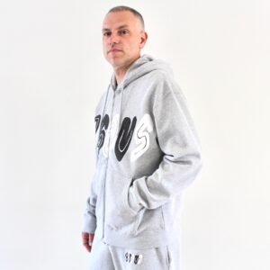 Bisous Hoodie Zipper Past Sport Grey