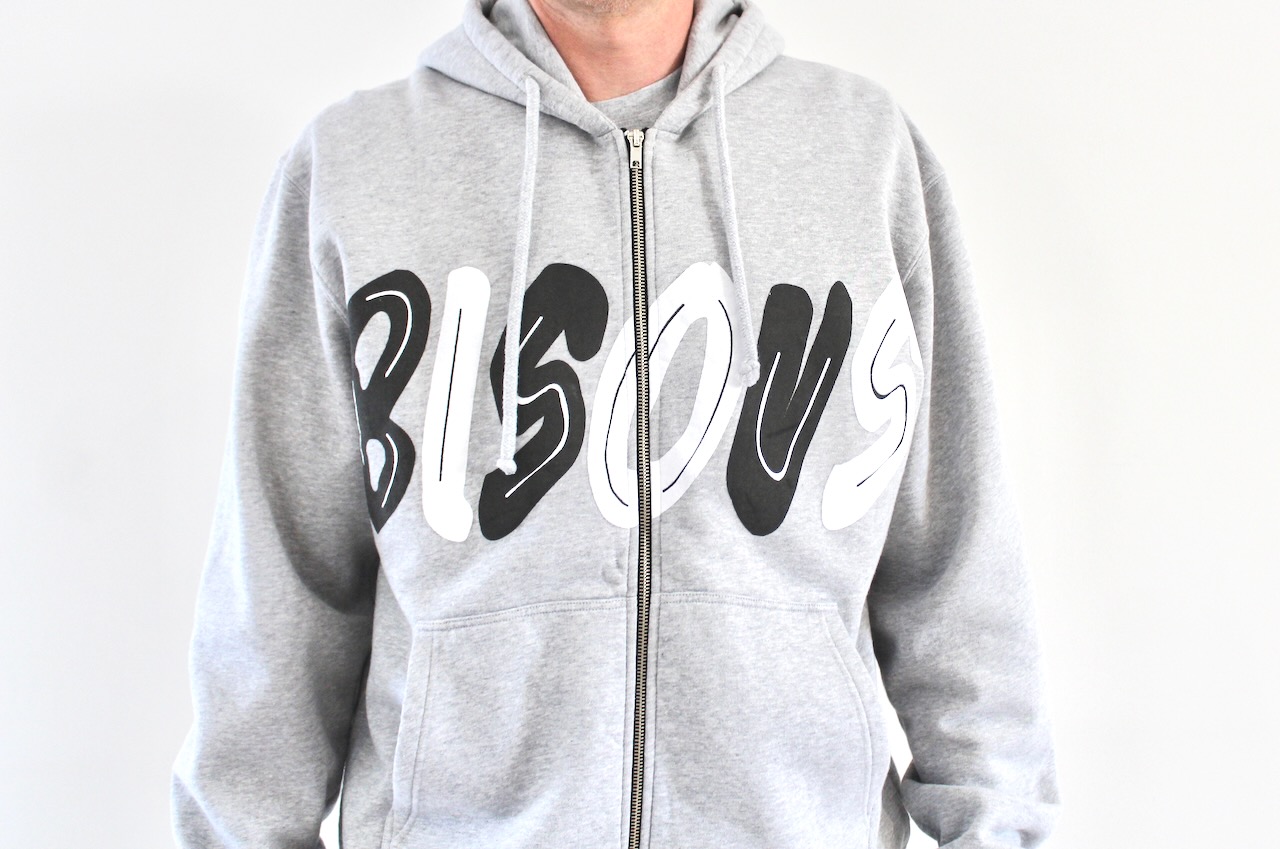 Bisous Hoodie Zipper Past Sport Grey