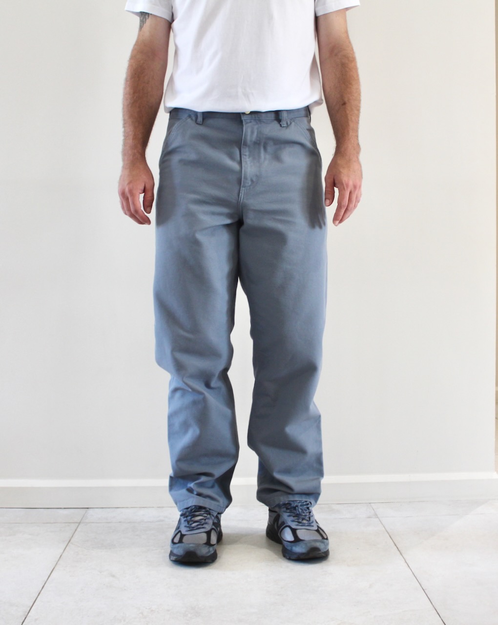 Carhartt Wip Single Knee Pant Dove Grey Rinsed