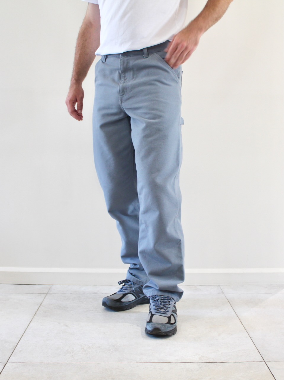 Carhartt Wip Single Knee Pant Dove Grey Rinsed