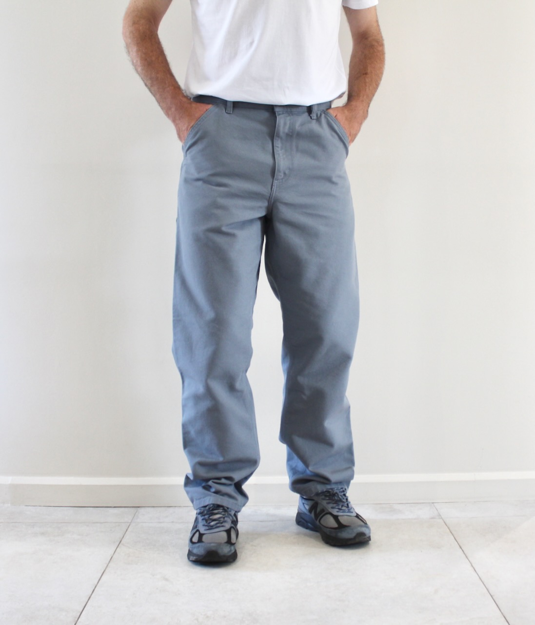 Carhartt Wip Single Knee Pant Dove Grey Rinsed