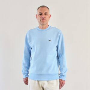 Lacoste sweat col rond bleu ciel