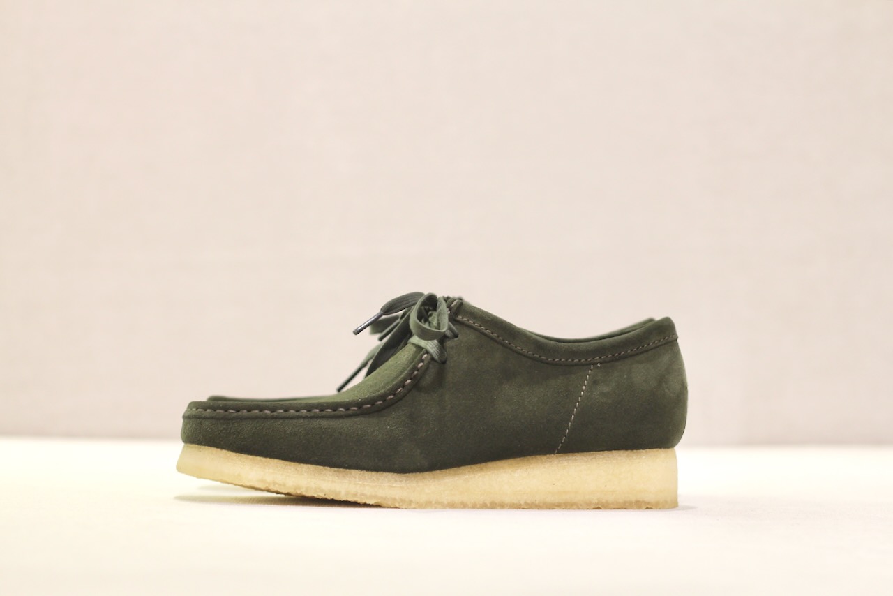 Clarks Wallabee Forest Green Suede