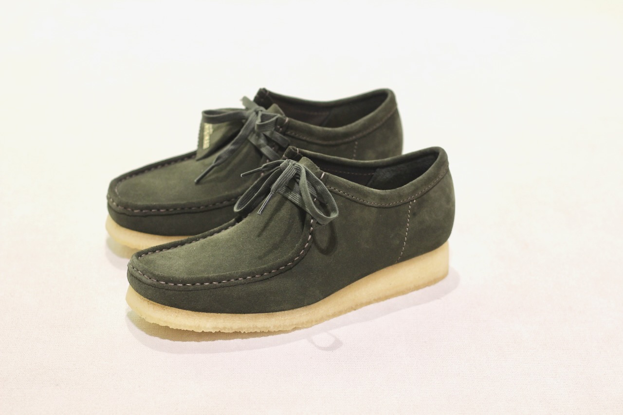 Clarks Wallabee Forest Green Suede