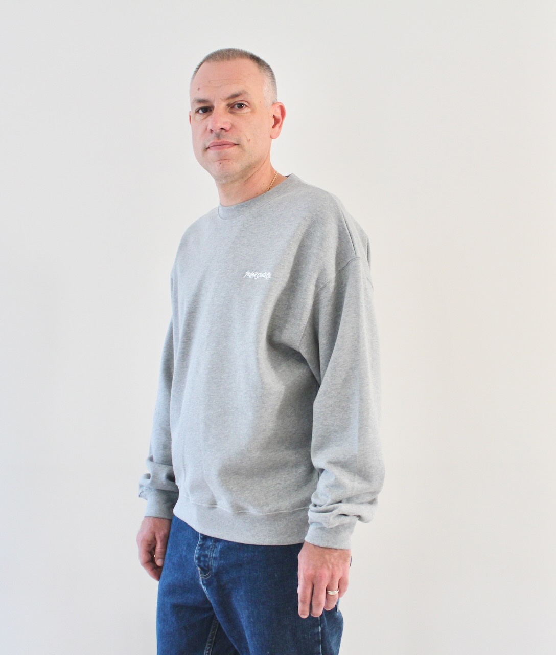 Polar Dave Crewneck Surf Logo Heather Grey