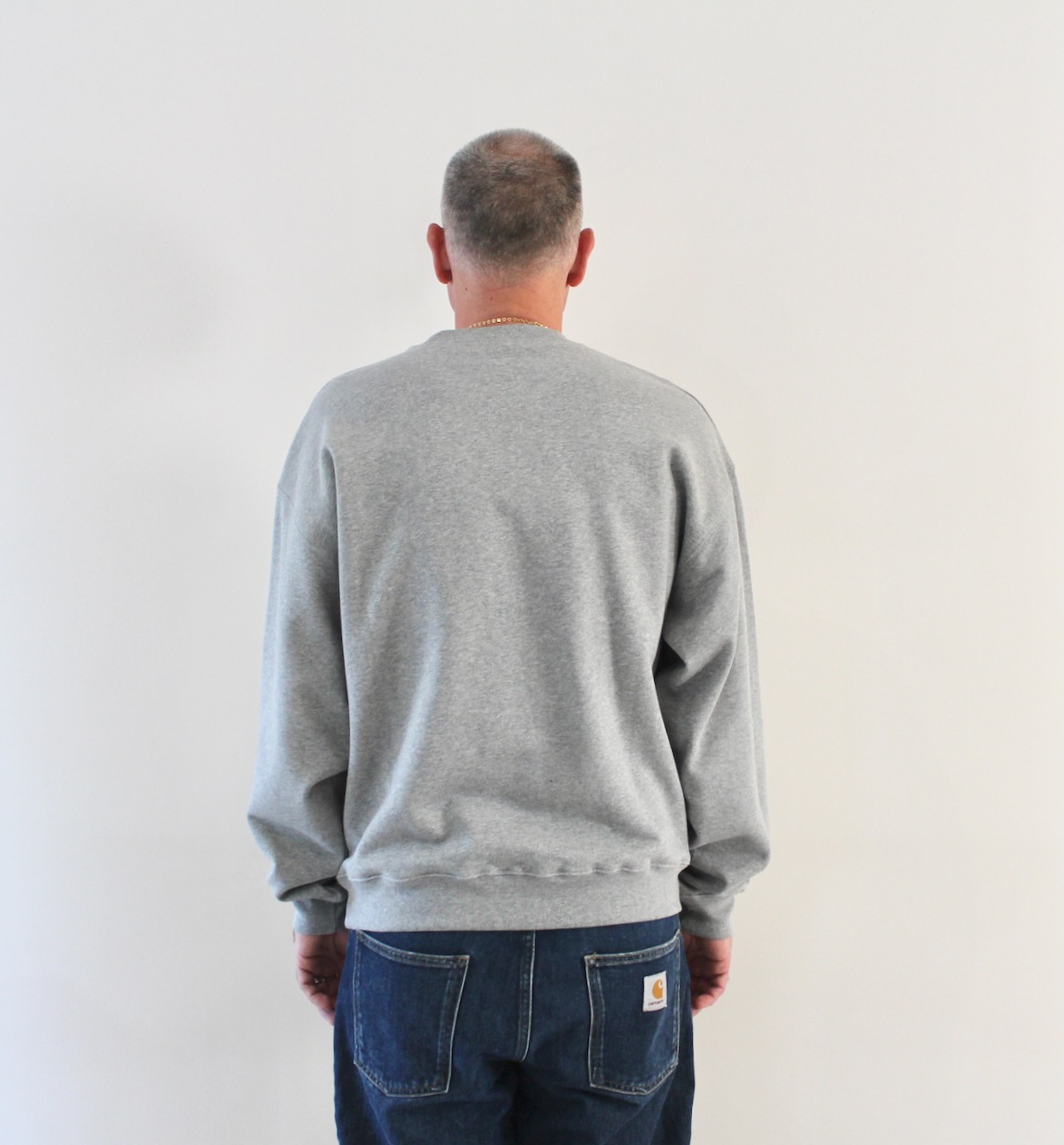 Polar Dave Crewneck Surf Logo Heather Grey