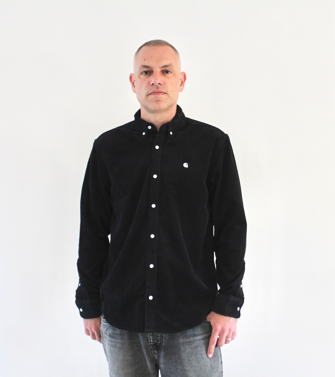 Carhartt Wip Madison Cord Shirt Black Wax
