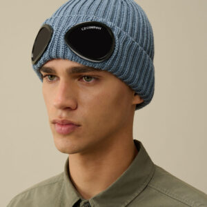CP Company Goggle Beanie extra fine merino wool Flintstone