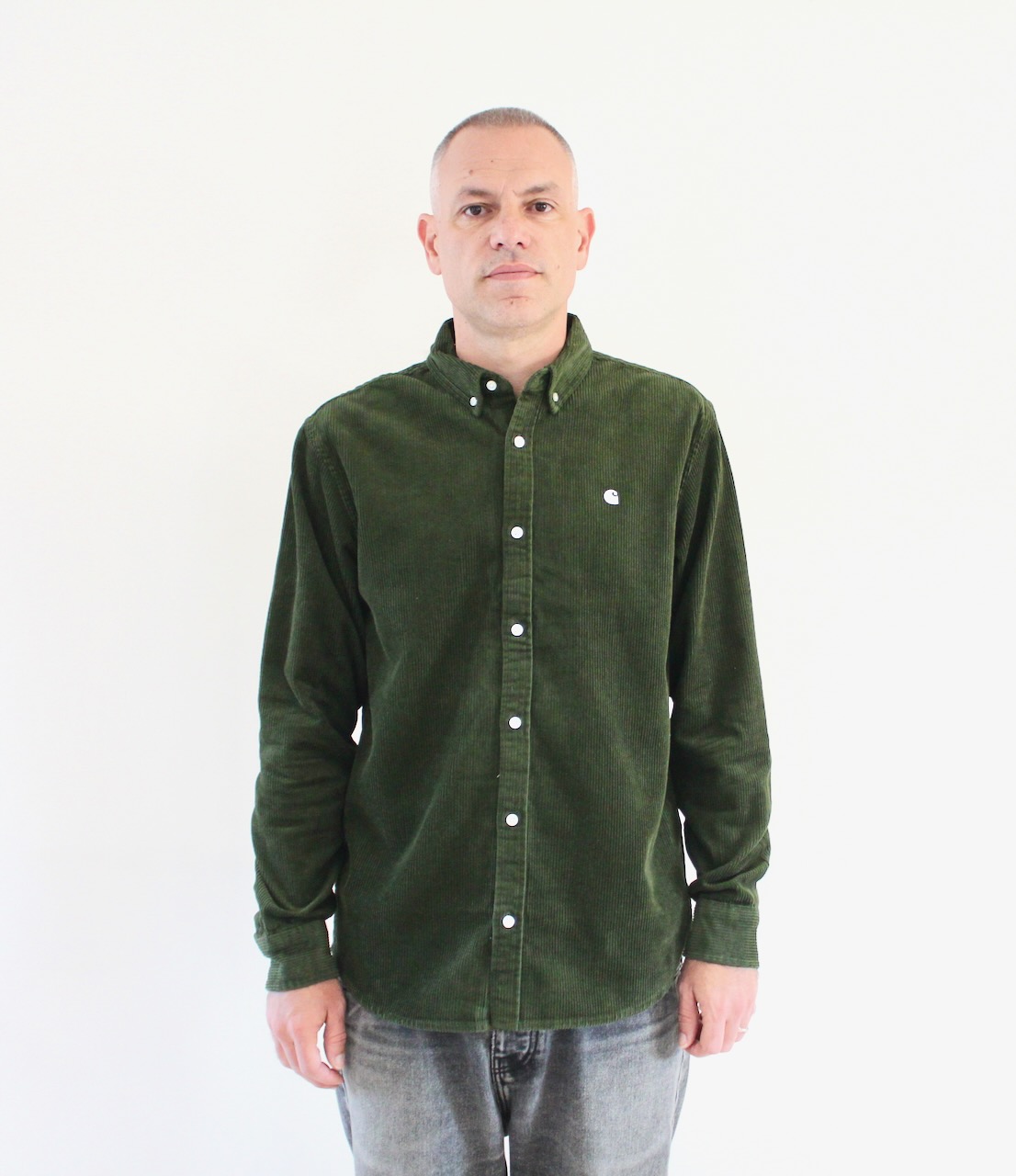 Carhartt Wip Madison Cord Shirt Tarragon