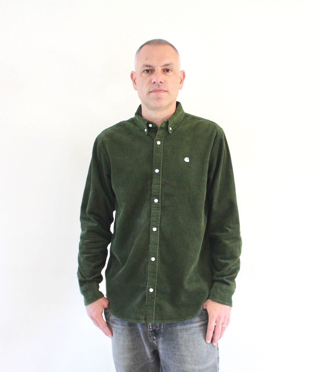 Carhartt Wip Madison Cord Shirt Tarragon