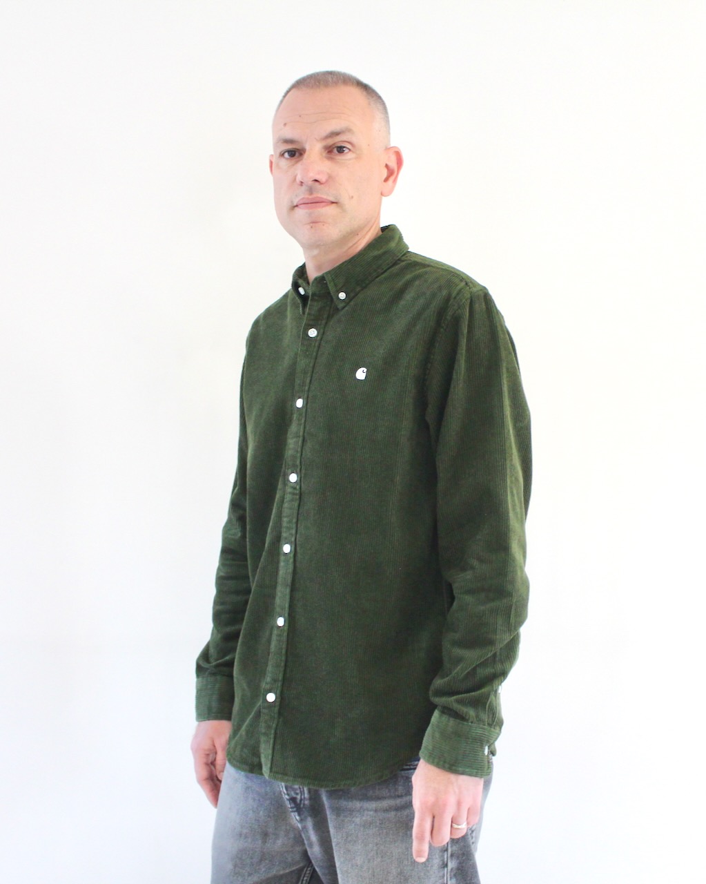Carhartt Wip Madison Cord Shirt Tarragon
