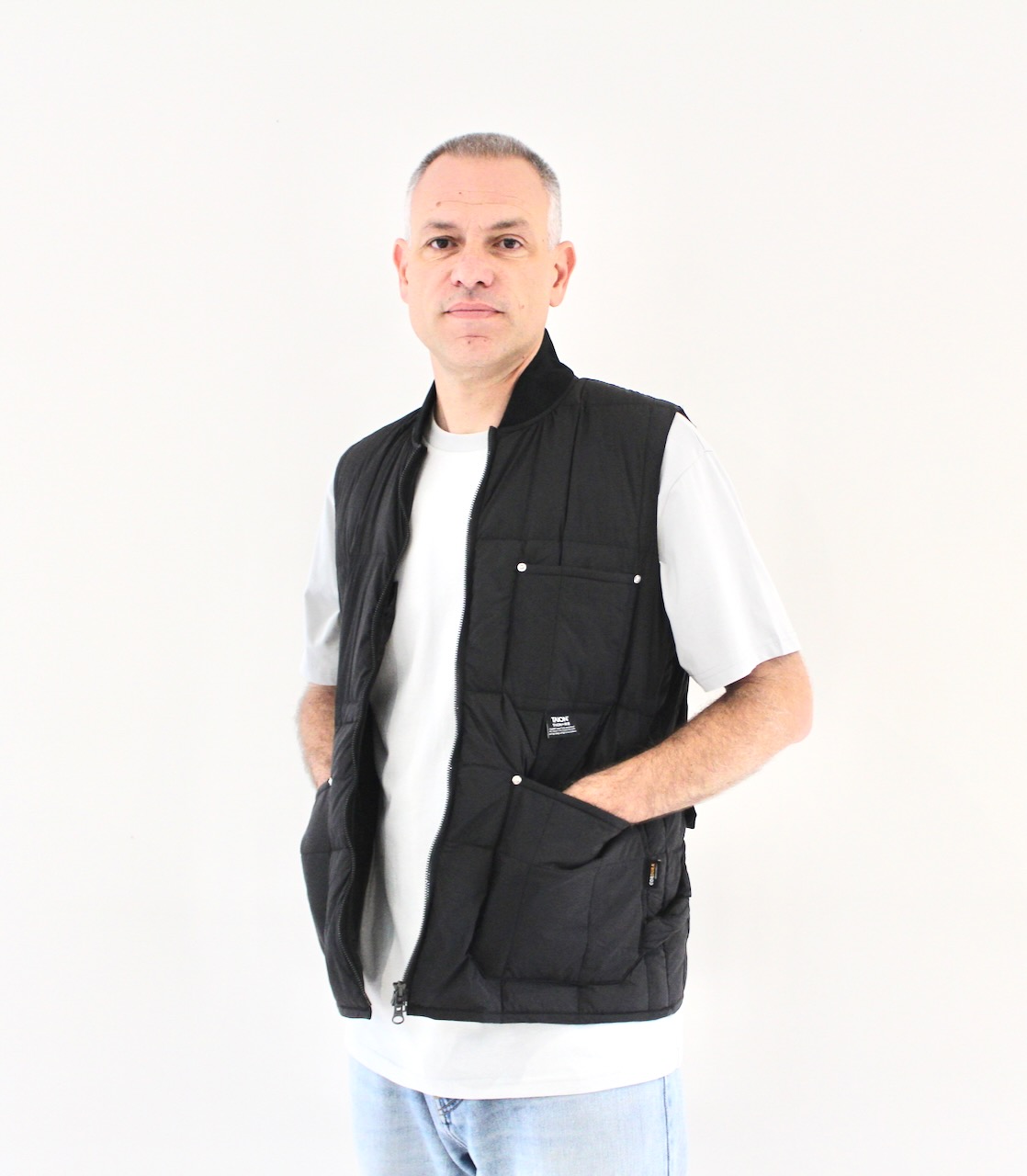 Taïon Work W-Zip Lib Down Vest Black