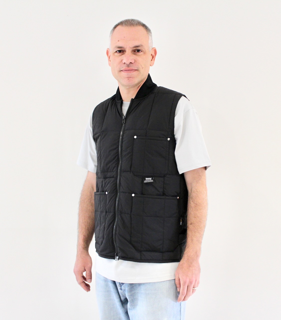 Taïon Work W-Zip Lib Down Vest Black