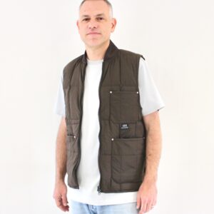 Taïon Work W-Zip Lib Down Vest D.Brown