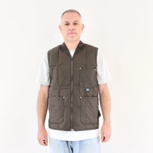 Taïon Work W-Zip Lib Down Vest D.Brown