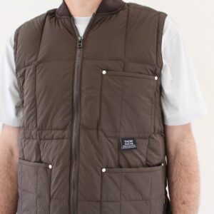 Taïon Work W-Zip Lib Down Vest D.Brown
