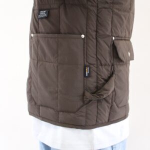 Taïon Work W-Zip Lib Down Vest D.Brown